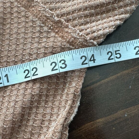 Z Supply Claire Rust Orange Waffle Thermal Long Sleeve Top Size L - Picture 7 of 9